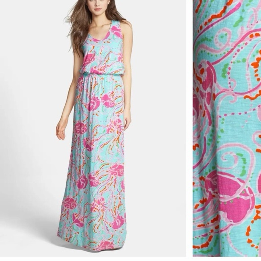 Lilly Pulitzer Mills maxi dress in the "Jellies Be Jammin"